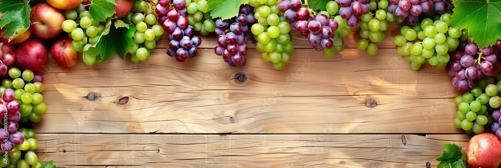 Frame with grape and vine for wine with copy space for text Frame with grape and vine for wine with copy space for text
