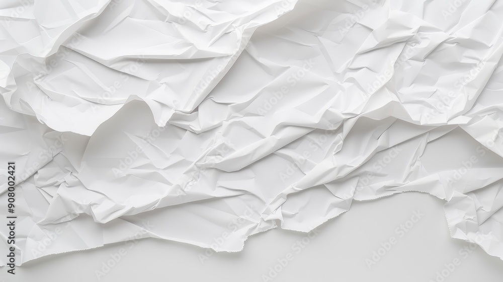 Obraz premium A white background with a lot of paper crumpled up