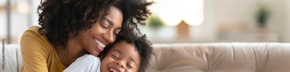 Mother and daughter enjoying a story together Mother and daughter enjoying a story together