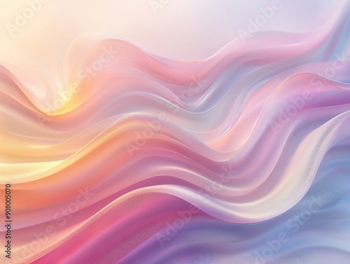 A serene abstract wave pattern, showcasing soft pastel colors blending beautifully, perfect for backgrounds and digital art.