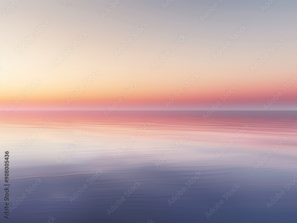 A serene landscape showcasing a tranquil sea at dawn, blending soft pastel colors of orange and purple in the sky and water. A serene landscape showcasing a tranquil sea at dawn, blending soft pastel colors of orange and purple in the sky and water.