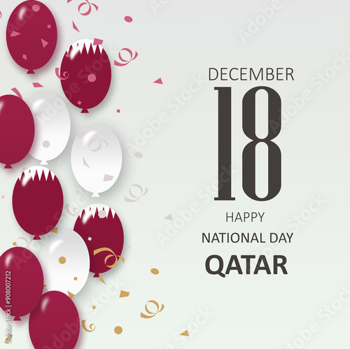 Qatar National Day Greeting Card