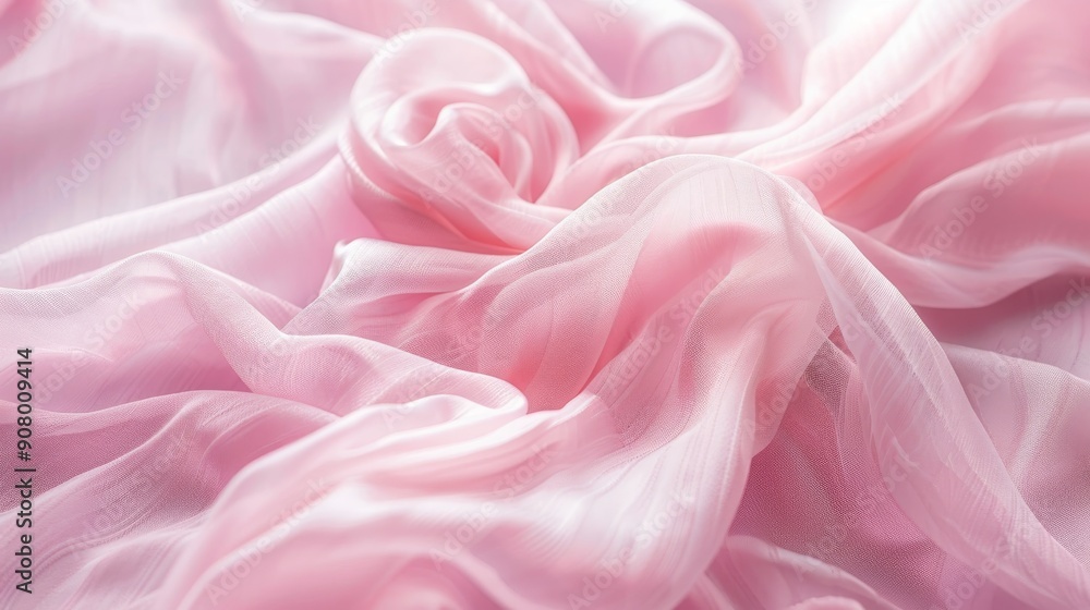 Obraz premium Texture Overlay of Delicate Soft Pink Fabric