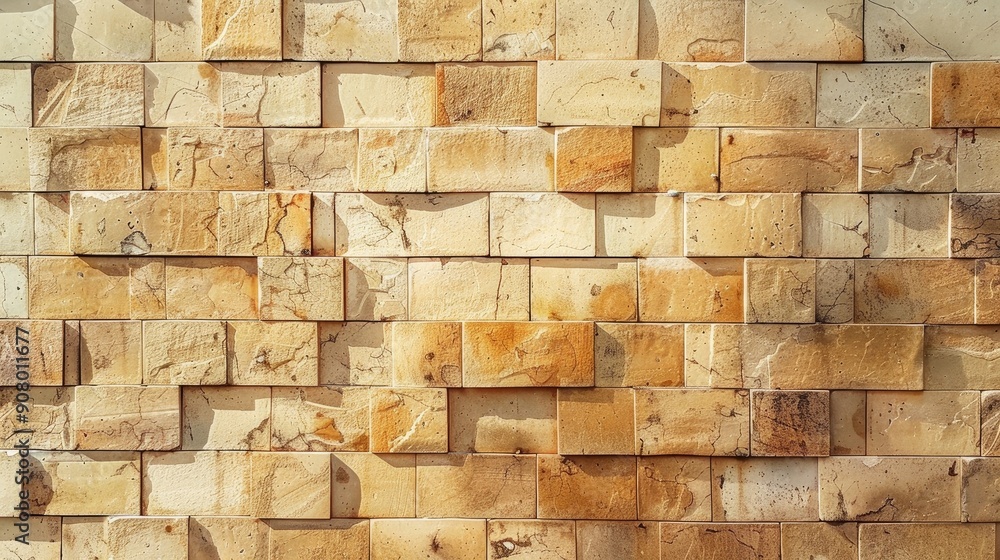 Wall with a brown brick design Wall with a brown brick design