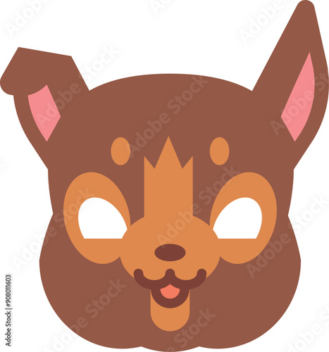 Dog mask. Puppy face for kid entertaiment
