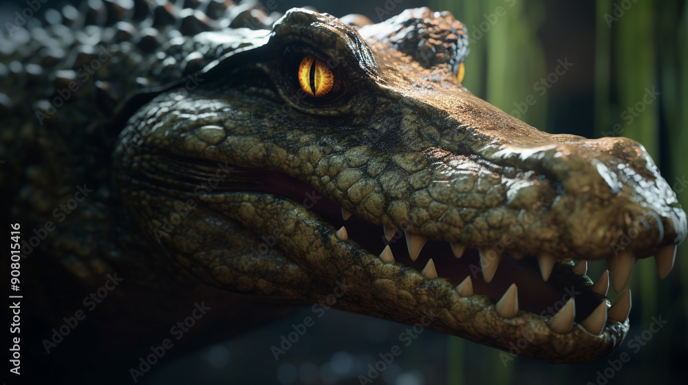 Obraz premium head of a crocodile