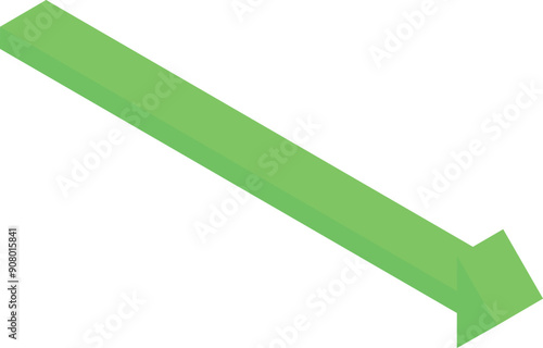 Free Download Green arrow pointing down representing negative trend in business - GFXLoad