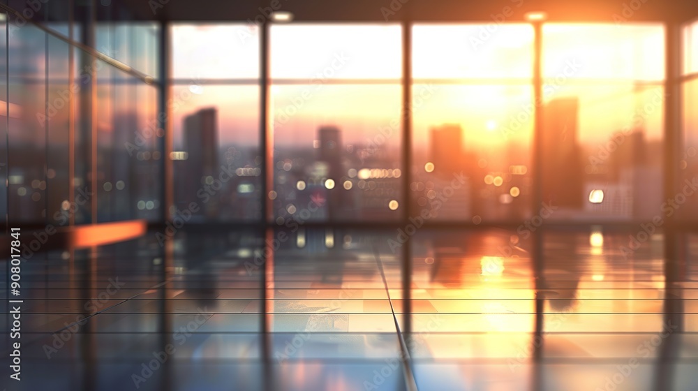 Blurred background view from the window of a modern business building Blurred background view from the window of a modern business building