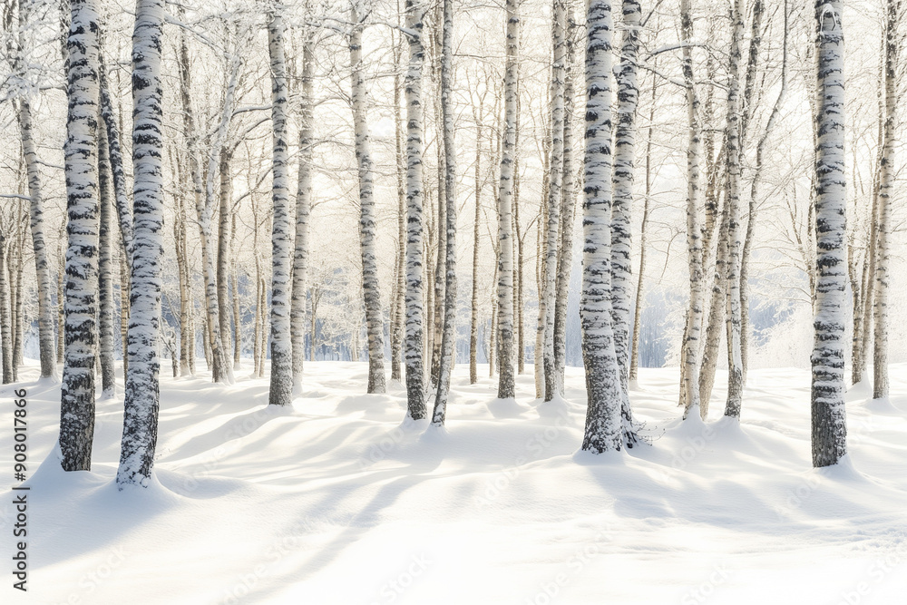 Snow covered trees in the forest. A magical background featuring Light Grey, Soft White, Charcoal Black, and Pale Beige. Perfect for Christmas and winter festivities. Snow covered trees in the forest. A magical background featuring Light Grey, Soft White, Charcoal Black, and Pale Beige. Perfect for Christmas and winter festivities.