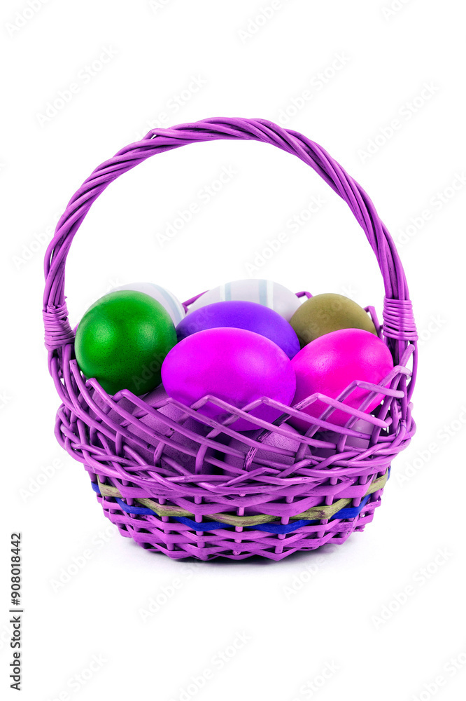 easter eggs in a basket easter eggs in a basket