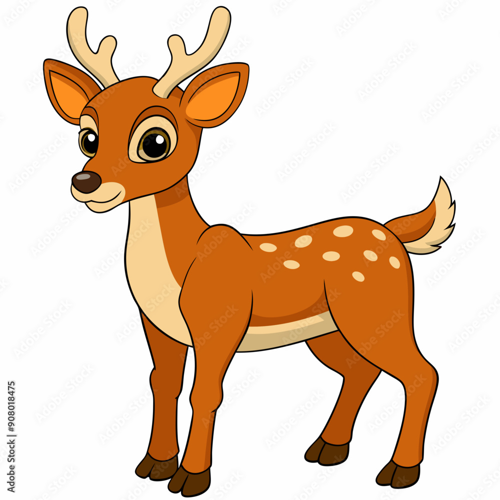 Fototapeta premium Deer silhouette vector, deer vector illustration, christmas vector art, deer silhouette, deer vector icon, eps