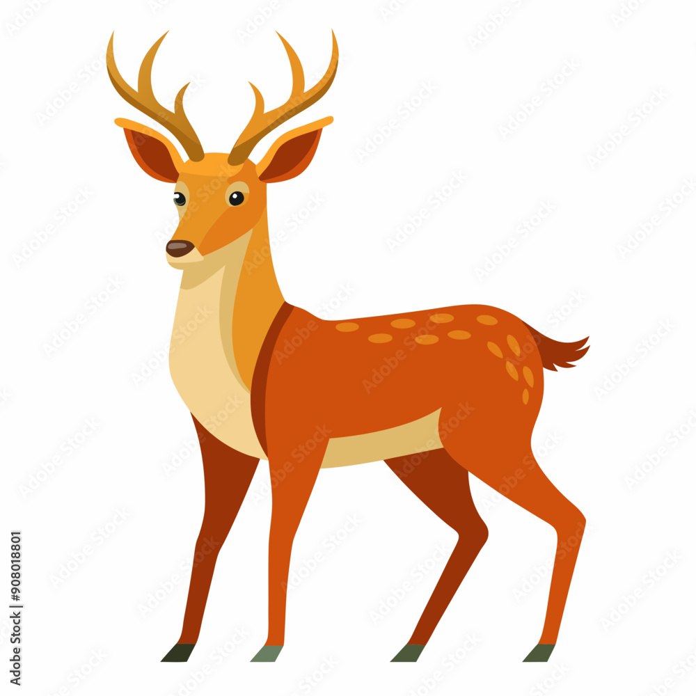 Deer silhouette vector, deer vector illustration, christmas vector art, deer silhouette, deer vector icon, eps