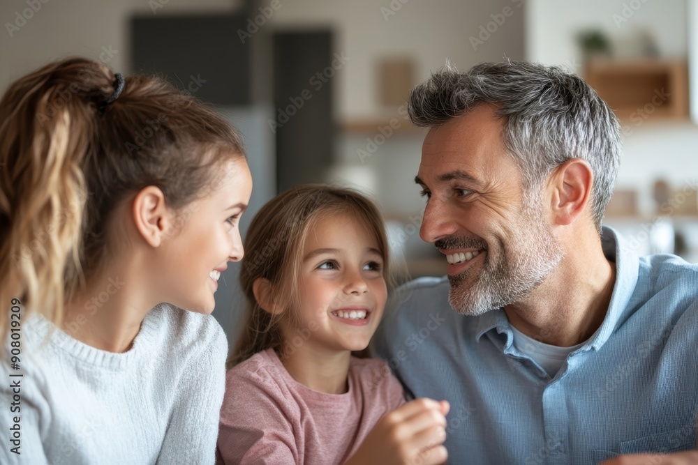 Financial Adviser Helping a Family Plan Education Funds Together Financial Adviser Helping a Family Plan Education Funds Together