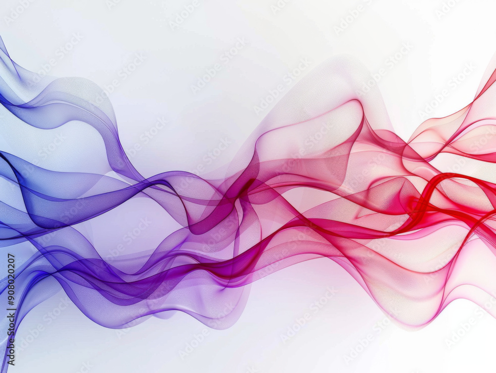 Colorful Waves on White Background, Generative AI Illustration Colorful Waves on White Background, Generative AI Illustration