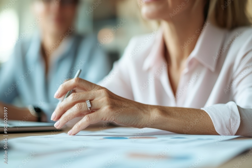Proficient Financial Adviser Analyzing Client's Financial Health During Consultation Proficient Financial Adviser Analyzing Client's Financial Health During Consultation