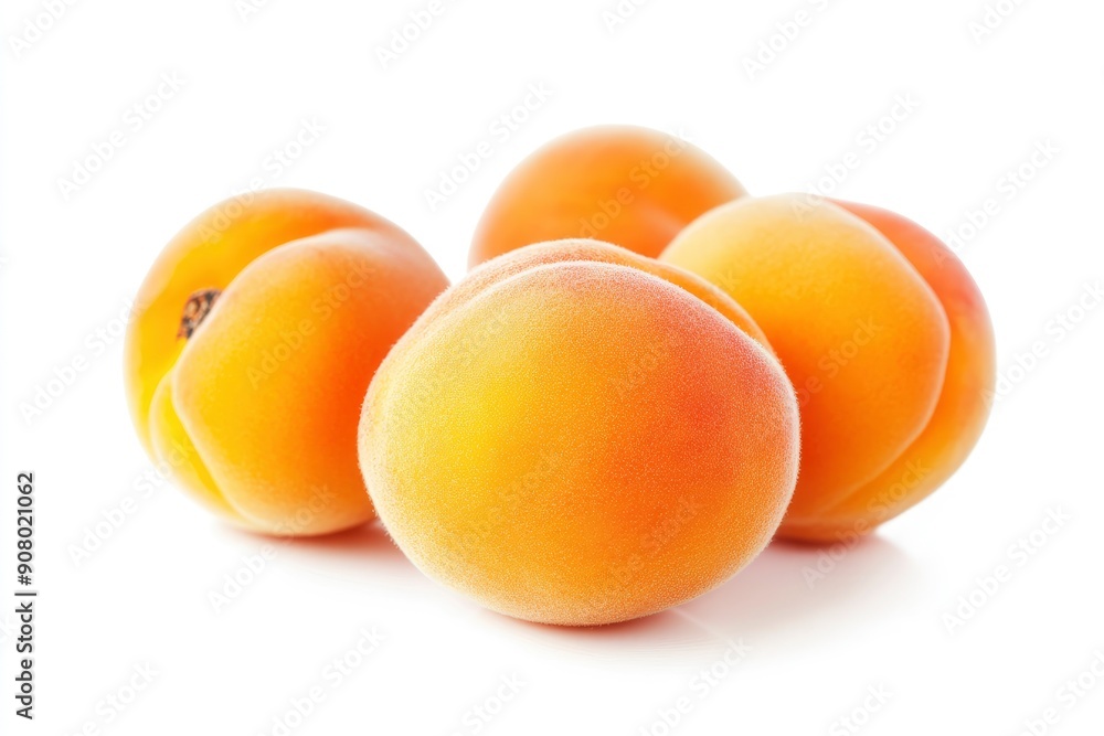 apricot isolated on white background, full depth of field , ai apricot isolated on white background, full depth of field , ai