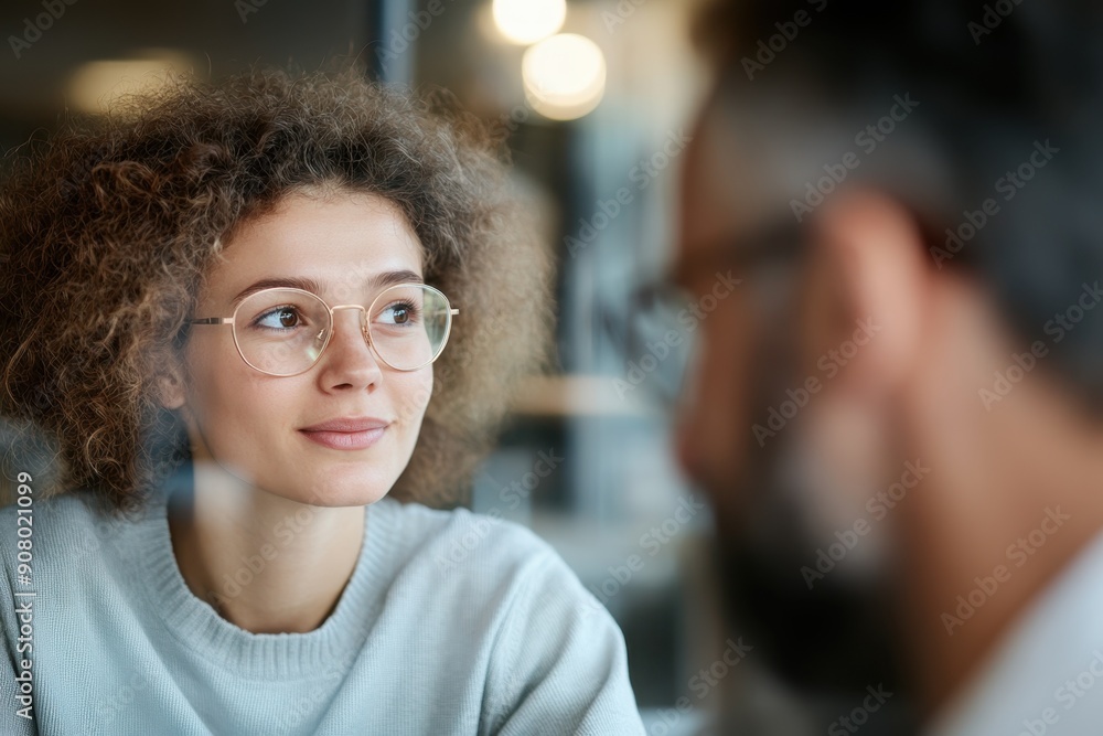 Financial Adviser Providing Investment Strategy Advice to a Young Adult in Profile View Financial Adviser Providing Investment Strategy Advice to a Young Adult in Profile View