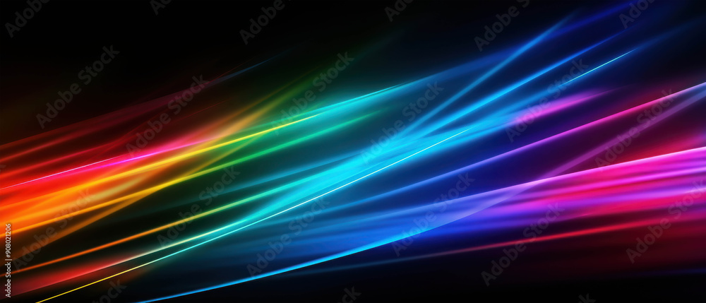 Flowing Spectrum of Multicolored Light Waves in a Dynamic Digital Landscape Creating a Serene and Vibrant Atmosphere Flowing Spectrum of Multicolored Light Waves in a Dynamic Digital Landscape Creating a Serene and Vibrant Atmosphere