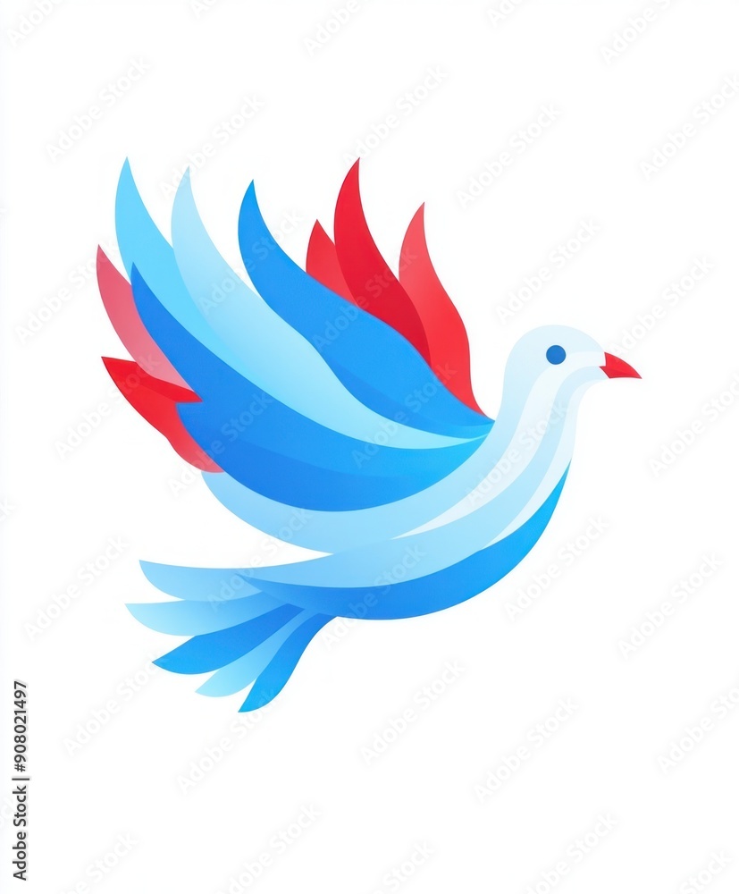 A logo featuring a dove of peace showing peace in the world. A logo featuring a dove of peace showing peace in the world.