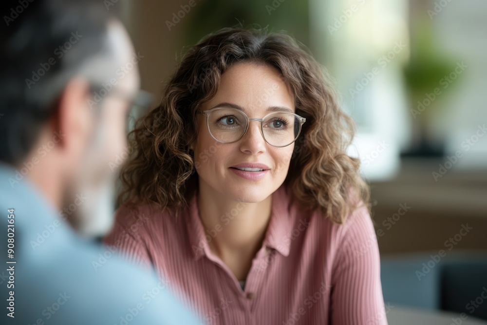Financial Adviser and Client in Profile View Discussing Milestone Planning for Financial Success Financial Adviser and Client in Profile View Discussing Milestone Planning for Financial Success