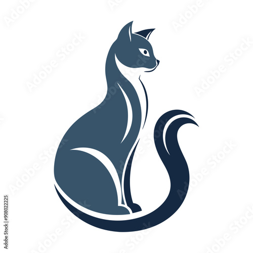 Wallpaper Mural minimalist cat silhouette logo featuring vector illustration Torontodigital.ca