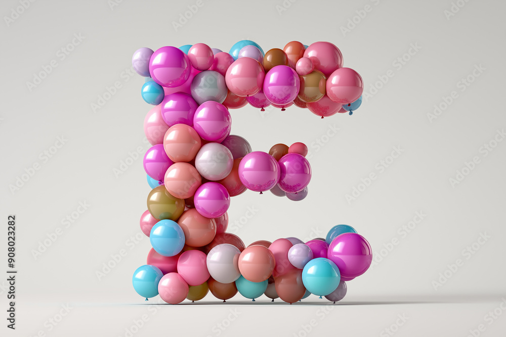 3d letter balloon on white background 3d letter balloon on white background