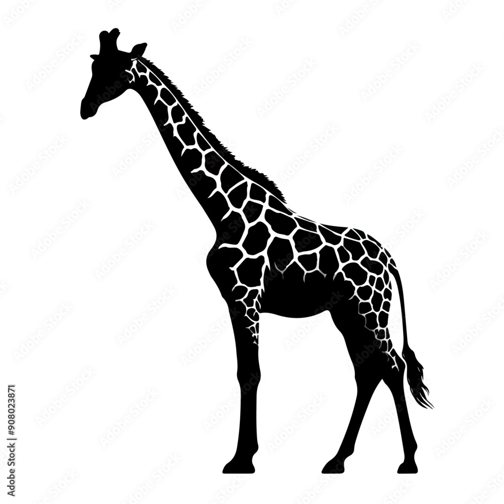 Obraz premium giraffe silhouette vector