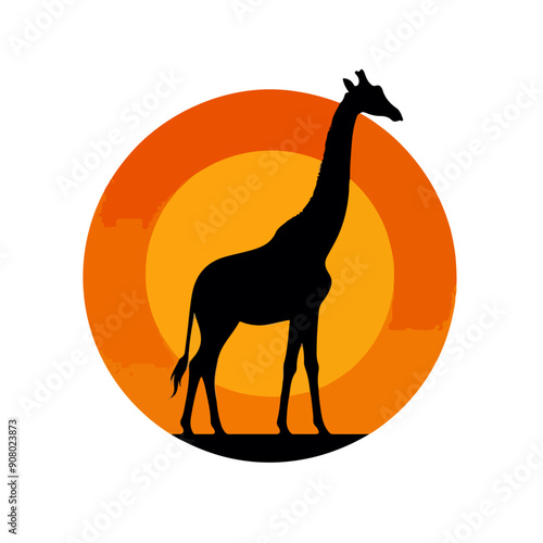 giraffe silhouette vector