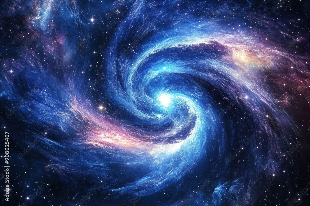 Captivating view of a spiral galaxy vortex with detailed stars and nebulae, showcasing the dynamic beauty and phenomena of deep space, ai Captivating view of a spiral galaxy vortex with detailed stars and nebulae, showcasing the dynamic beauty and phenomena of deep space, ai