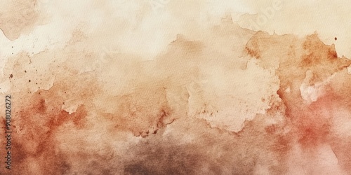 Abstract Watercolor Background in Warm Tones