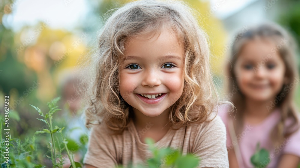 Little Ones Lost in Joyful Moments: Kids Playing Mindfully in a Whimsical Garden Setting with Overlayed Floral Backdrop Little Ones Lost in Joyful Moments: Kids Playing Mindfully in a Whimsical Garden Setting with Overlayed Floral Backdrop