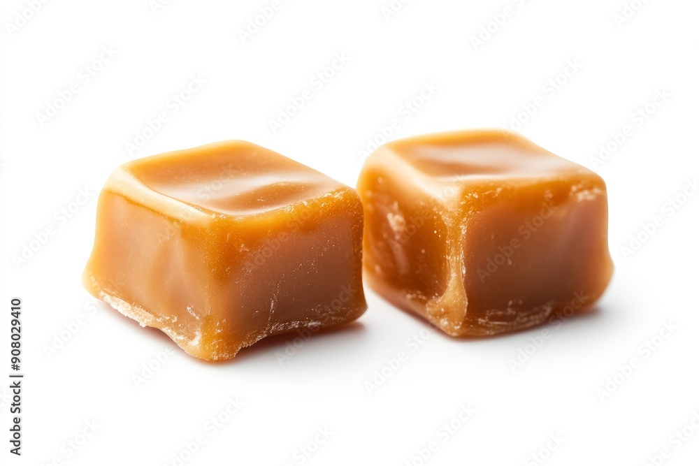 Caramel candy, isolated on white background, full depth of field , ai Caramel candy, isolated on white background, full depth of field , ai