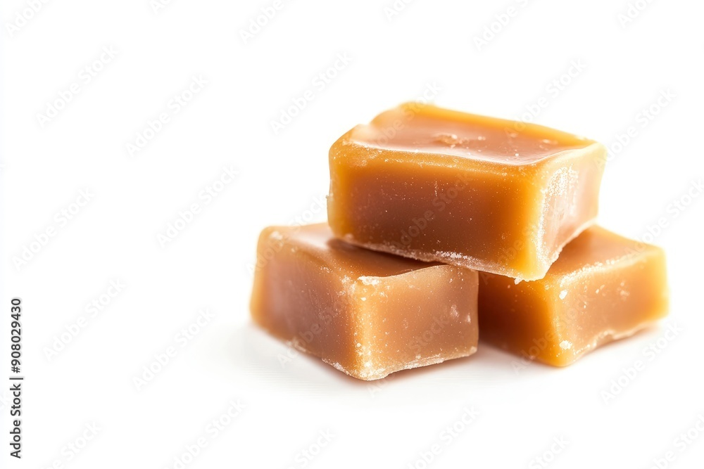 Caramel candy, isolated on white background, full depth of field , ai Caramel candy, isolated on white background, full depth of field , ai