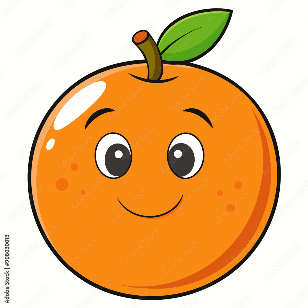 Obraz premium orange Fruit silhouette vector, orange vector illustration, Food vector art, orange silhouette, Fruit vector icon, eps, orange cartoon