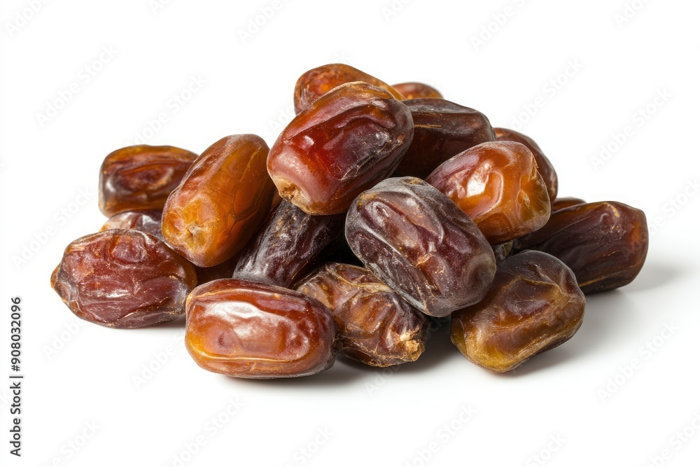 Dates isolated on white background, full depth of field , ai Dates isolated on white background, full depth of field , ai