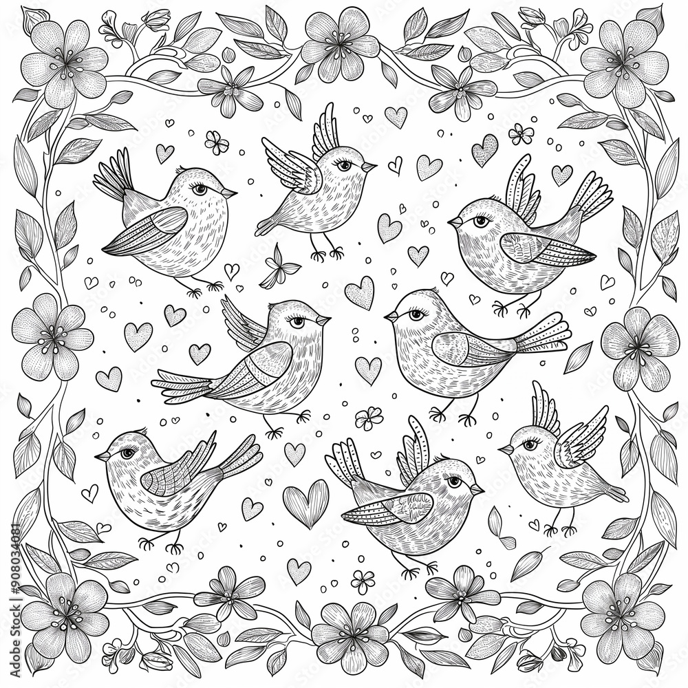 Adult colouring book page Adult colouring book page