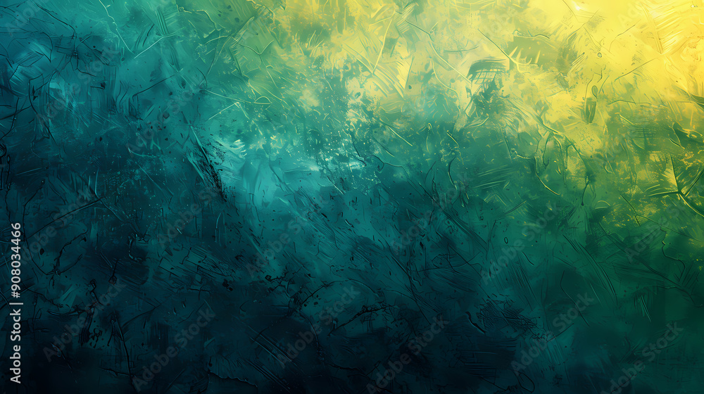 Abstract painting in shades of blue and yellow, evoking a sense of depth and movement. The brushstrokes create a textured and dynamic surface, drawing the viewer's eye across the canvas. Abstract painting in shades of blue and yellow, evoking a sense of depth and movement. The brushstrokes create a textured and dynamic surface, drawing the viewer's eye across the canvas.