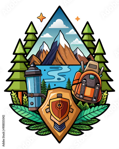 hiking colorful vector t-shirt design,hiking printable design svg