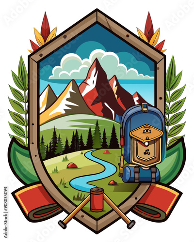 hiking colorful vector t-shirt design,hiking printable design svg