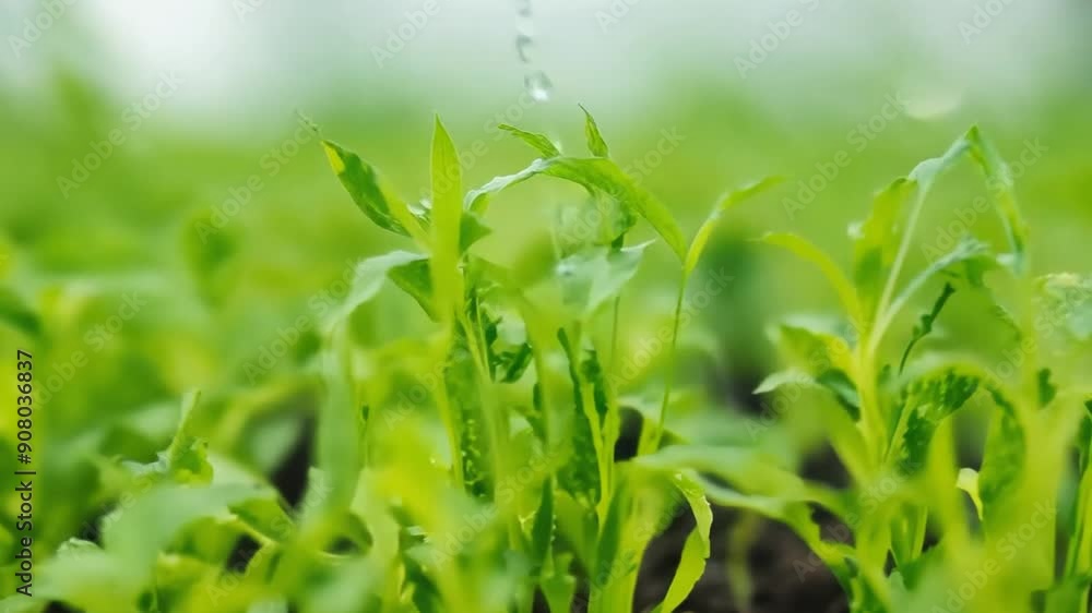Newborn Microgreens in Greenhouse Growth Generative AI Newborn Microgreens in Greenhouse Growth Generative AI