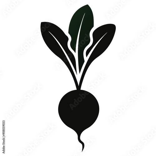 a radish icon vector illustration 