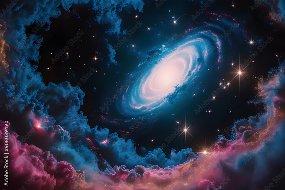 Space background of amazing cosmic galaxy with stars Space background of amazing cosmic galaxy with stars