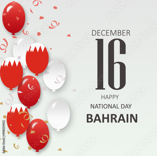 Bahrain National Day Greeting Card