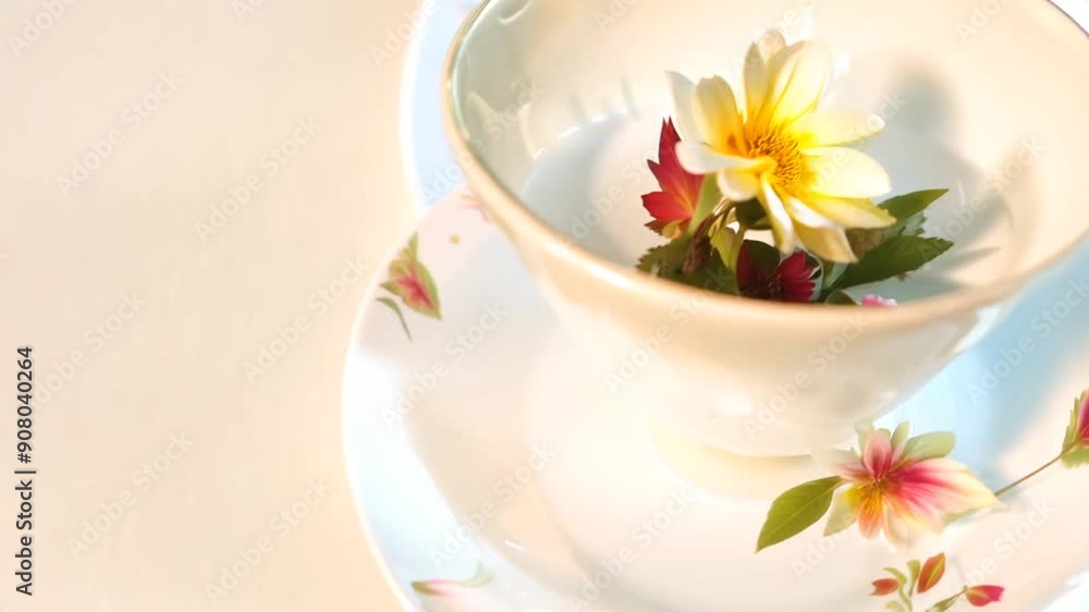Afternoon Tea Time With Floral Teapot and Gourmet Appetizers Generative AI Afternoon Tea Time With Floral Teapot and Gourmet Appetizers Generative AI