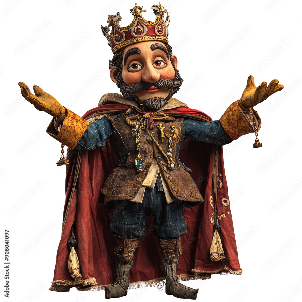 Obraz premium Whimsical Puppet King