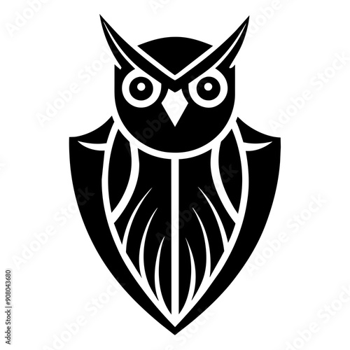 owl on white background