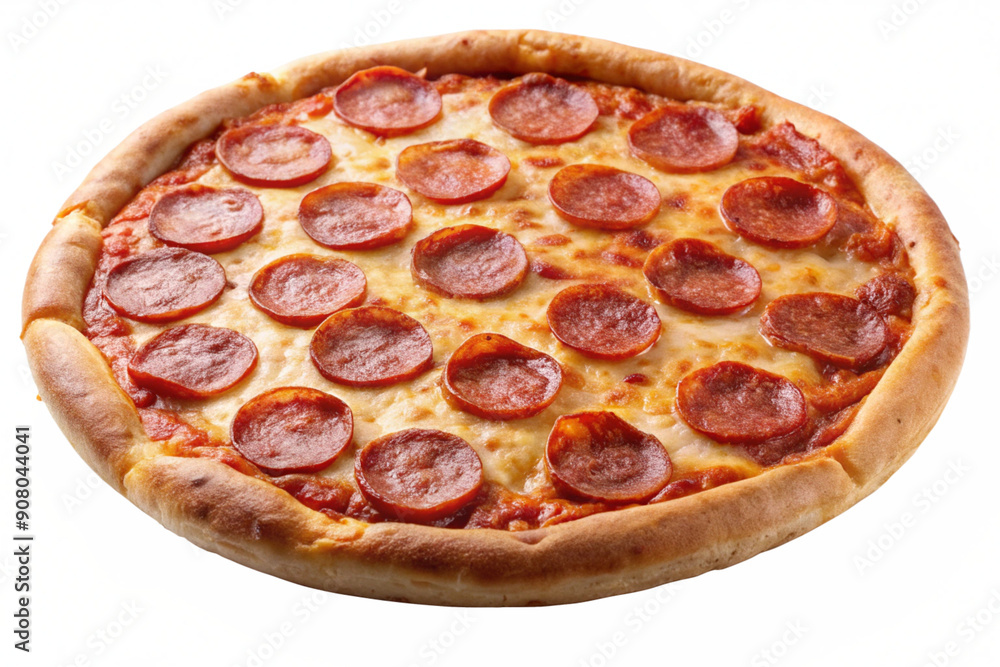 Pizza Pepperoni, isolated on white background, full depth of field Pizza Pepperoni, isolated on white background, full depth of field