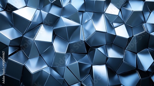 A blue background with many triangles