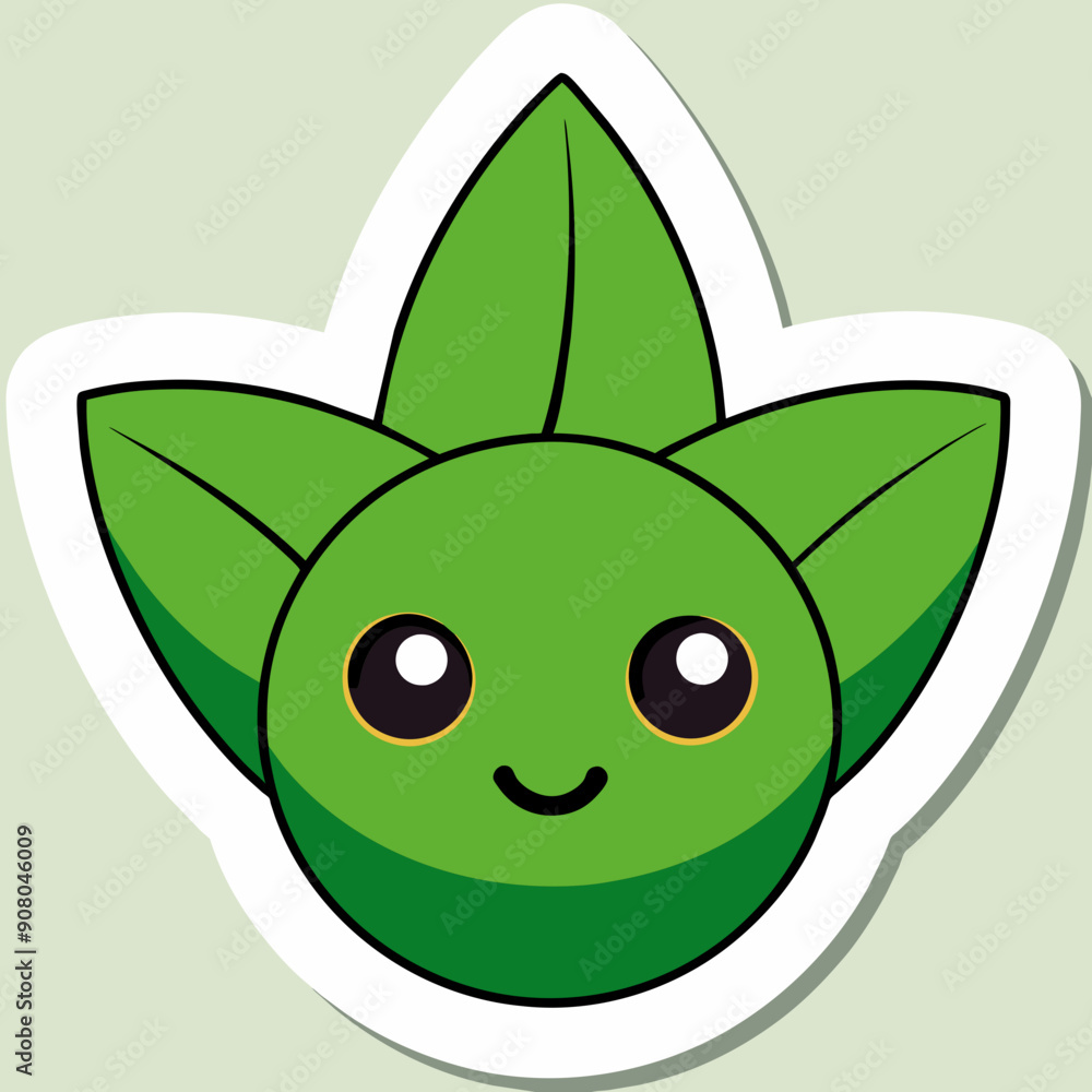 Obraz premium green apple with a smile