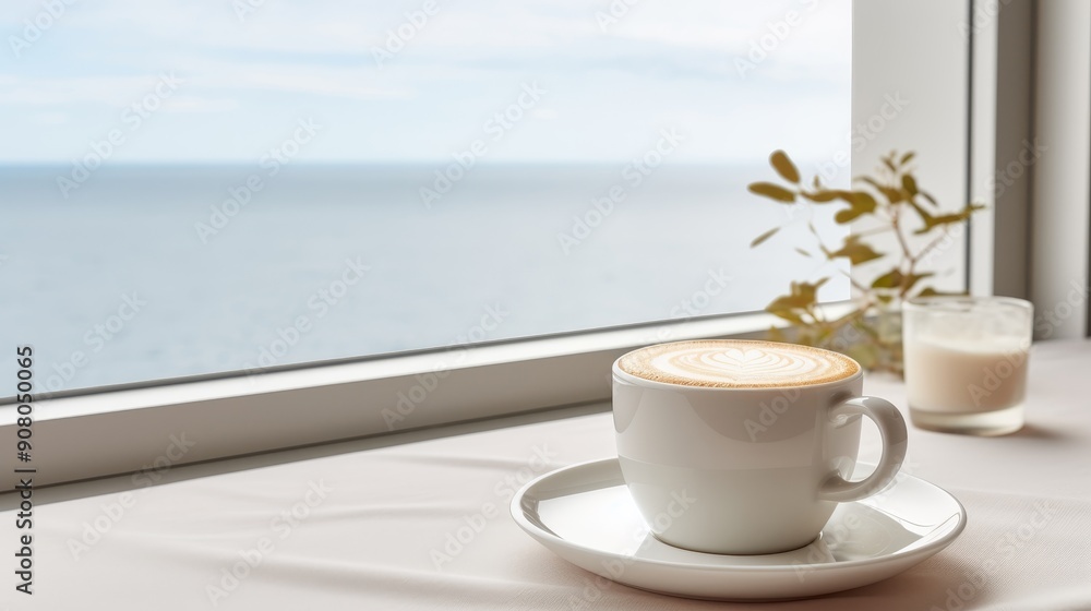 Coffee cups by the sea. Coffee cups by the sea.